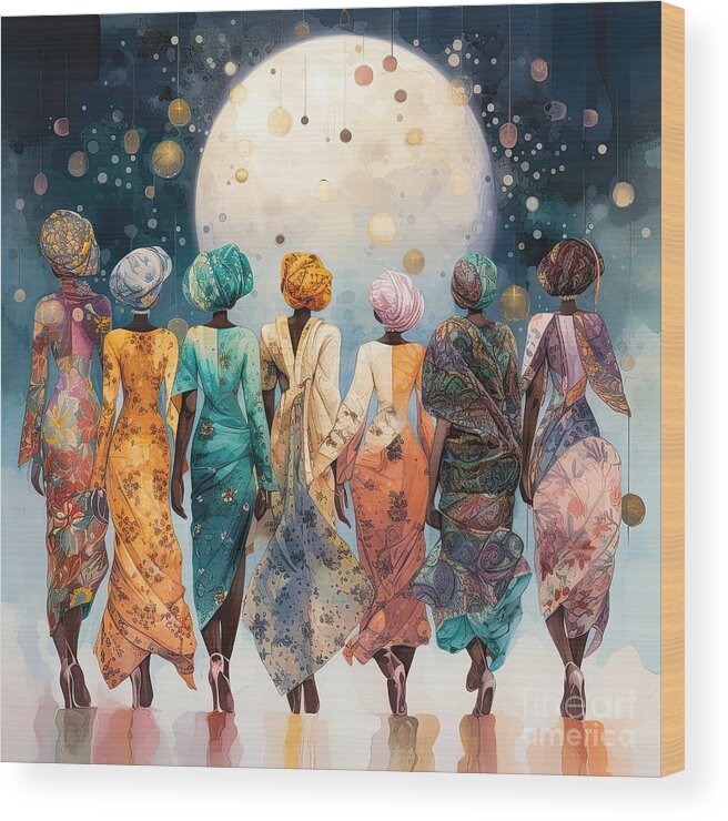 Moon Wood Print featuring the photograph African Moon 08 by Jack Torcello