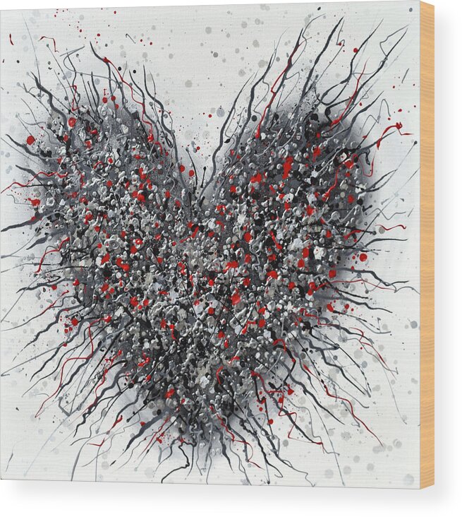 Heart Wood Print featuring the painting Alive by Amanda Dagg