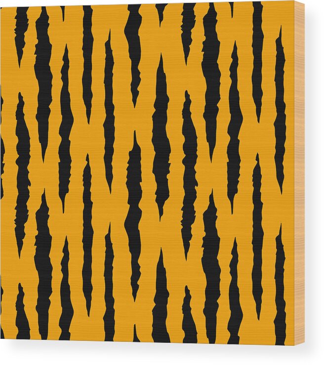 Animal Scratch Patterns Yellow Wood Print by Cintul Dawet - Pixels
