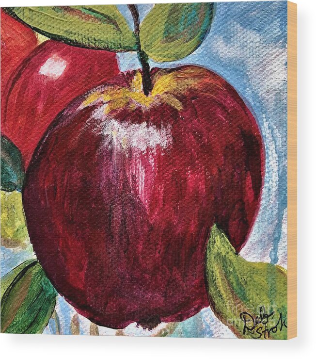 Apple Wood Print featuring the painting Apple Season by Deb Stroh-Larson