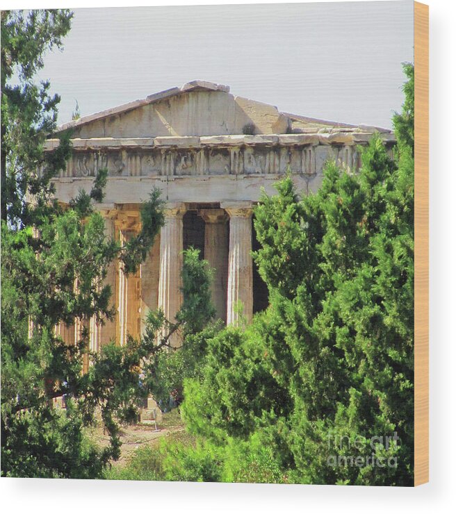 Temple Of Hephaestus Wood Print featuring the photograph Athens 36 by Randall Weidner
