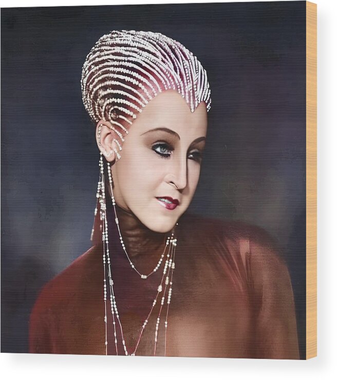 Brigitte Helm Wood Print featuring the digital art Brigitte Helm 2 by Chuck Staley