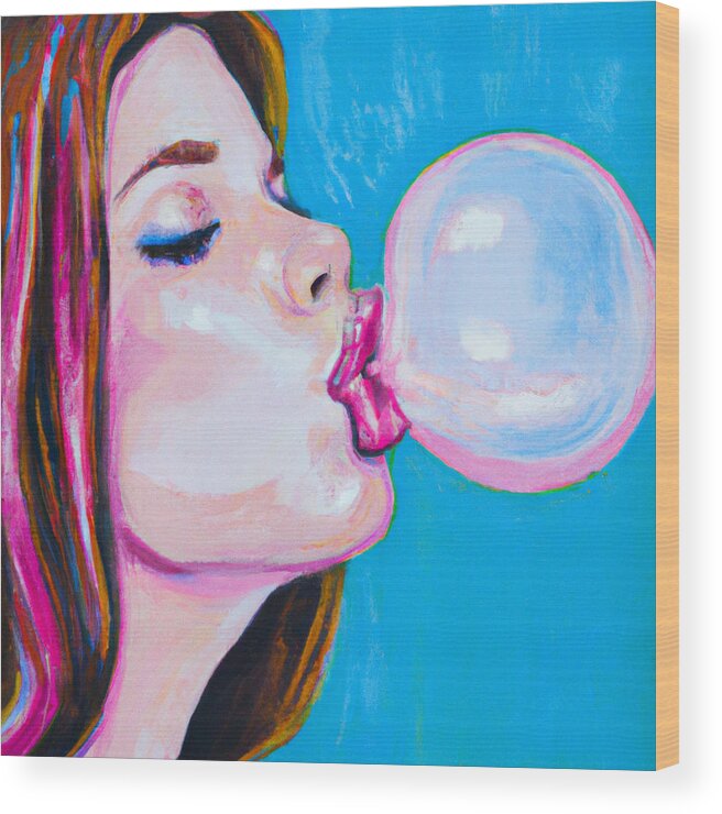 Bubble Gum Wood Print featuring the digital art Bubble Gum 2 by Dan Twyman