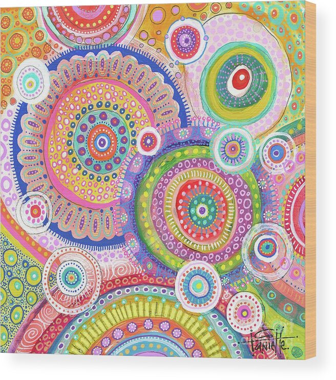Candy Land Wood Print featuring the painting Candy Land by Tanielle Childers