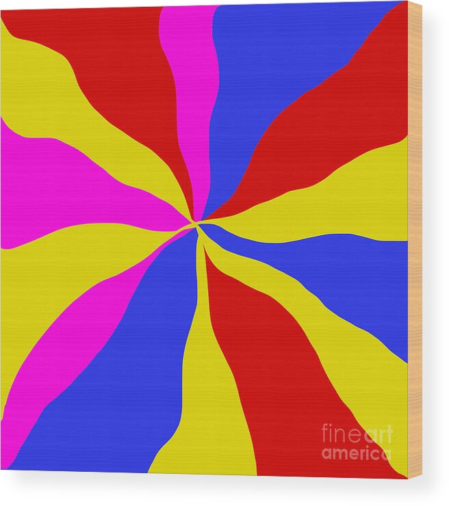 Color Wood Print featuring the digital art Color Whorl I by Aisha Isabelle