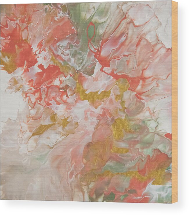 Coral Wood Print featuring the mixed media Coral 1 by Aimee Bruno