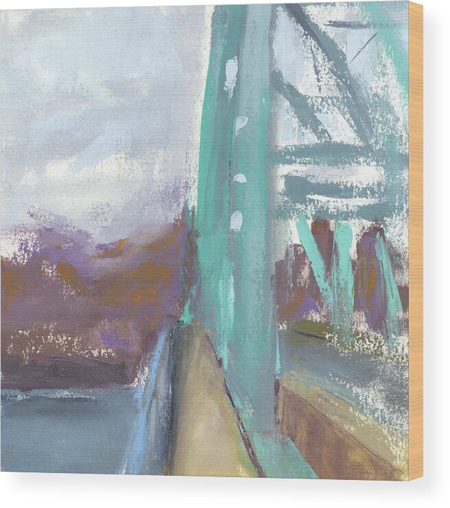 Bridges Wood Print featuring the painting Crossing Sewickley Bridge 192611 by Chris N Rohrbach