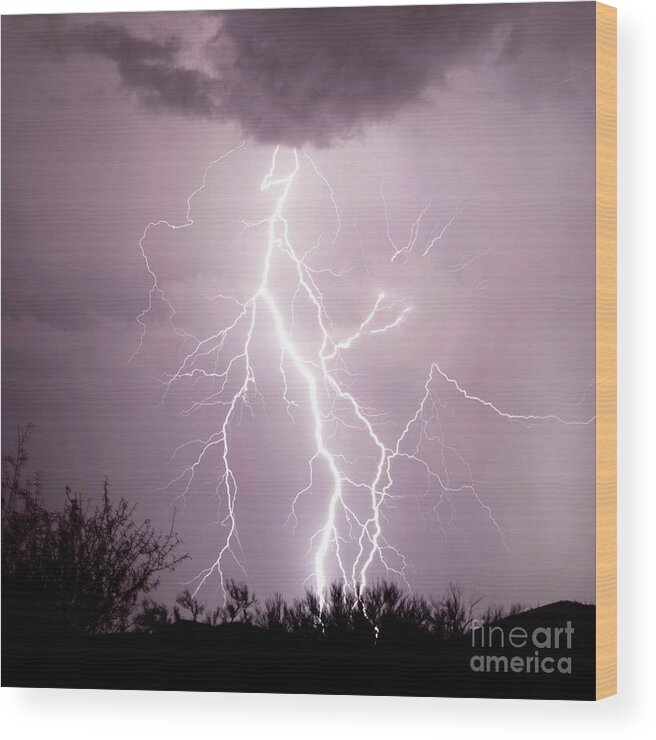 Lightning Wood Print featuring the photograph Dance Of Power by Douglas Taylor