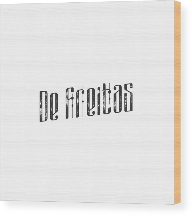 De Freitas Wood Print featuring the digital art De Freitas by TintoDesigns