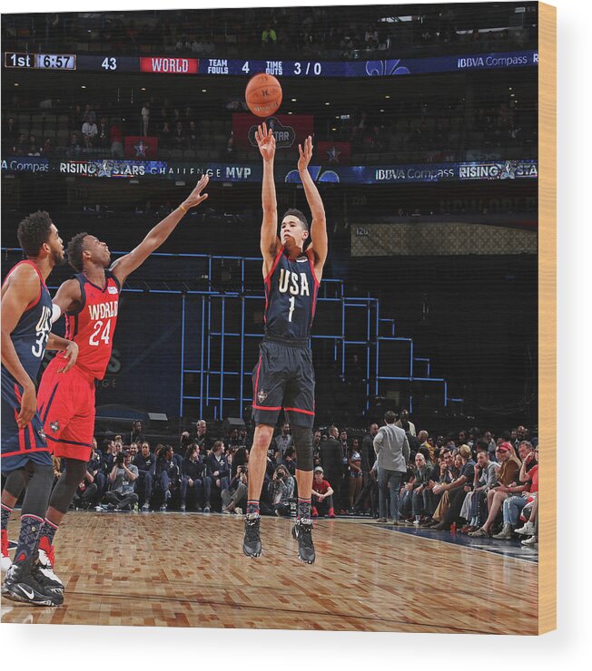 Event Wood Print featuring the photograph Devin Booker by Nathaniel S. Butler