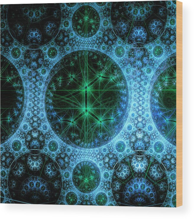 Fractal Wood Print featuring the digital art Dimensions #2 by Mary Ann Benoit