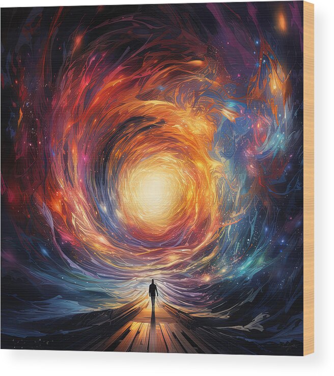 After Death Wood Print featuring the painting Divine Radiance by Lourry Legarde