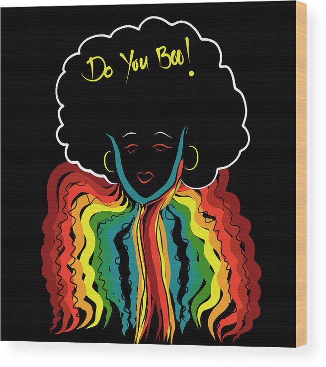 Gay Pride Wood Print featuring the digital art Do You Boo by Amber Lasche