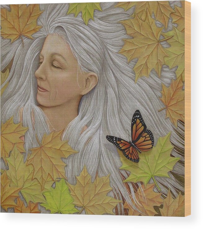 Kim Mcclinton Wood Print featuring the drawing Dream Within a Dream by Kim McClinton