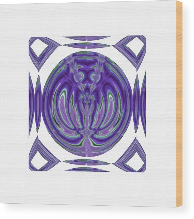 Purple Wood Print featuring the digital art Eresus Cinnaberinus by Designs By L