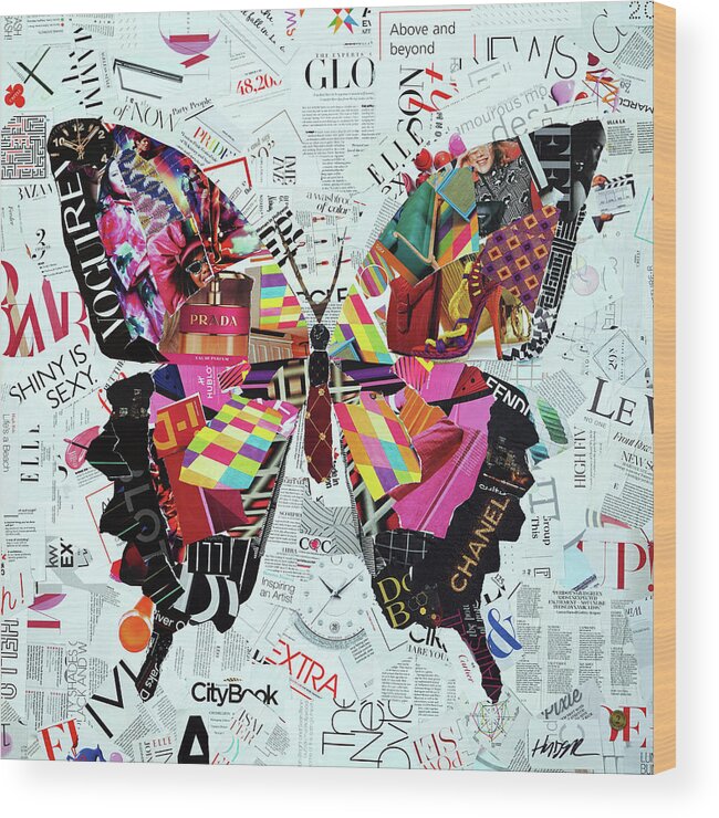 Fashionable Butterfly Wood Print