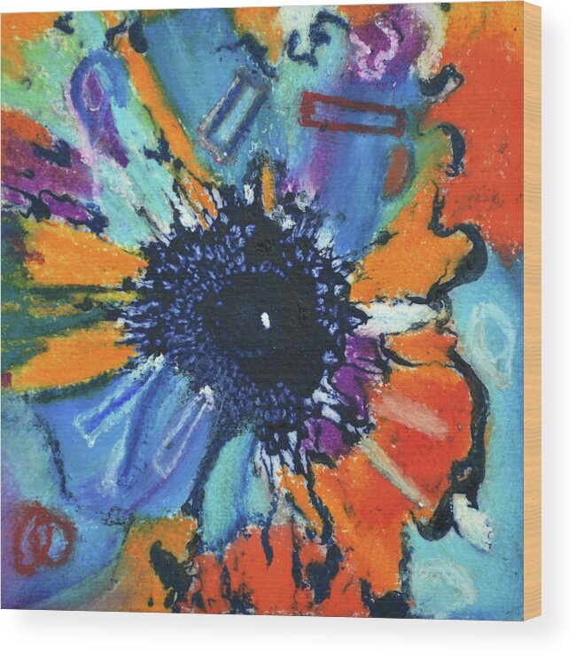 Abstract Art Wood Print featuring the painting Fiesta by Catherine Jeltes