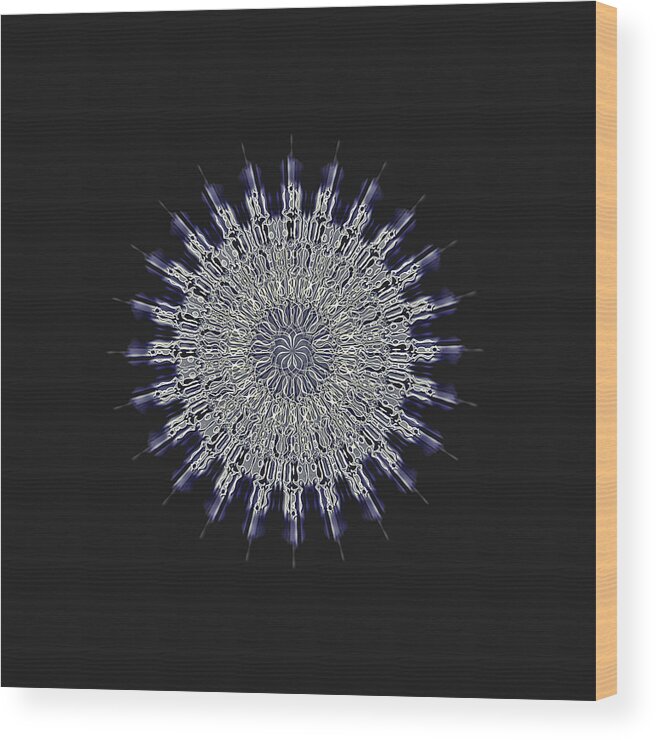 Starburst Wood Print featuring the digital art Flame Burst by David Manlove