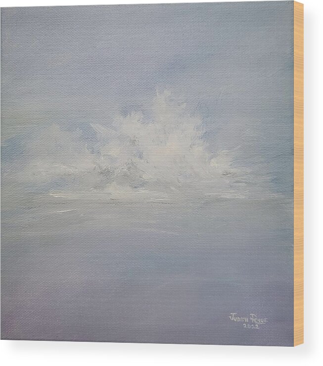 Cloud Wood Print featuring the painting Floating Water by Judith Rhue