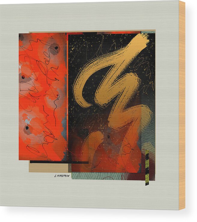 Giclee Print Wood Print featuring the digital art Flow by Janis Kirstein