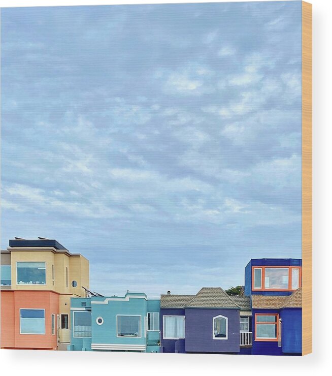  Wood Print featuring the photograph Four Houses by Julie Gebhardt