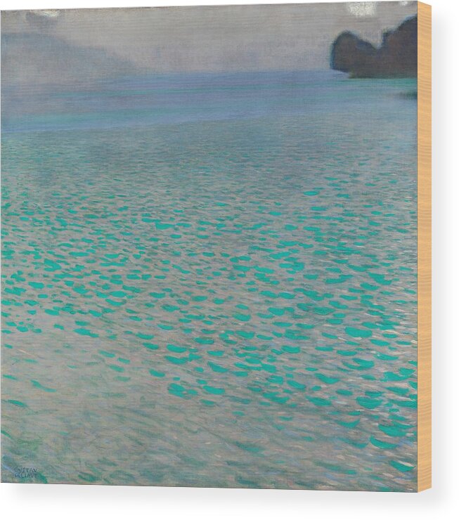 Attersee Wood Print featuring the painting Attersee by Gustav Klimt