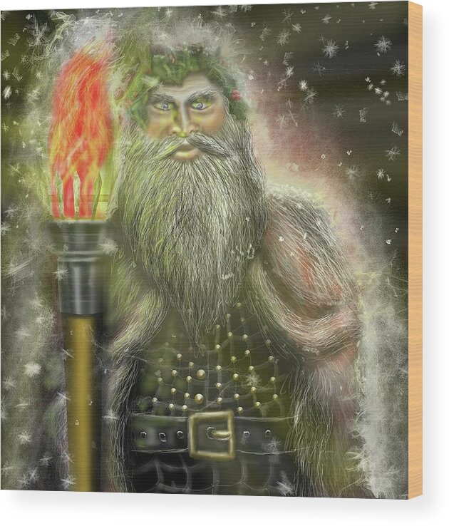 #christmastime #holidays Wood Print featuring the digital art Ghost of Christmas Present by Rob Hartman