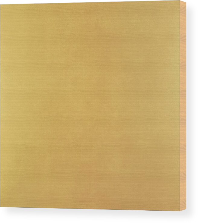 Minimalist Wood Print featuring the painting Gold Dust by Tamara Nelson