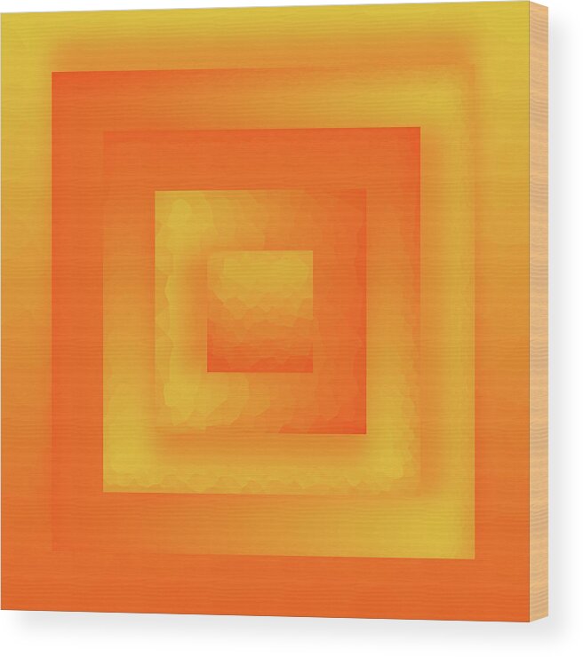 Abstract Wood Print featuring the digital art Sun Cube by Liquid Eye