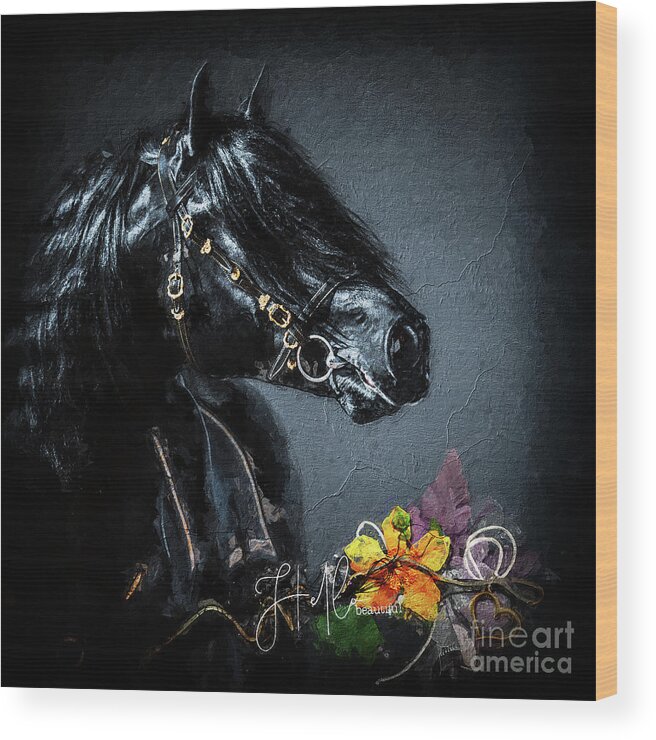 Horse Wood Print featuring the digital art Hello Beautiful by Janice OConnor