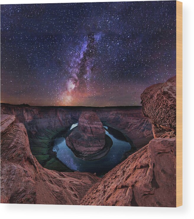 Milky Way Wood Print featuring the photograph Horseshoe Universe by American Landscapes