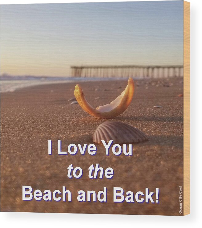 Beach Wood Print featuring the photograph I Love You to the Beach and Back by Robert Banach