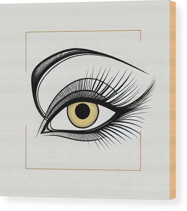 Abstract Eye Wood Print featuring the painting Inside Vision I by Mindy Sommers