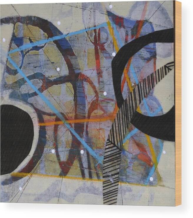 Kate Word Wood Print featuring the painting Intersections II by Kate Word