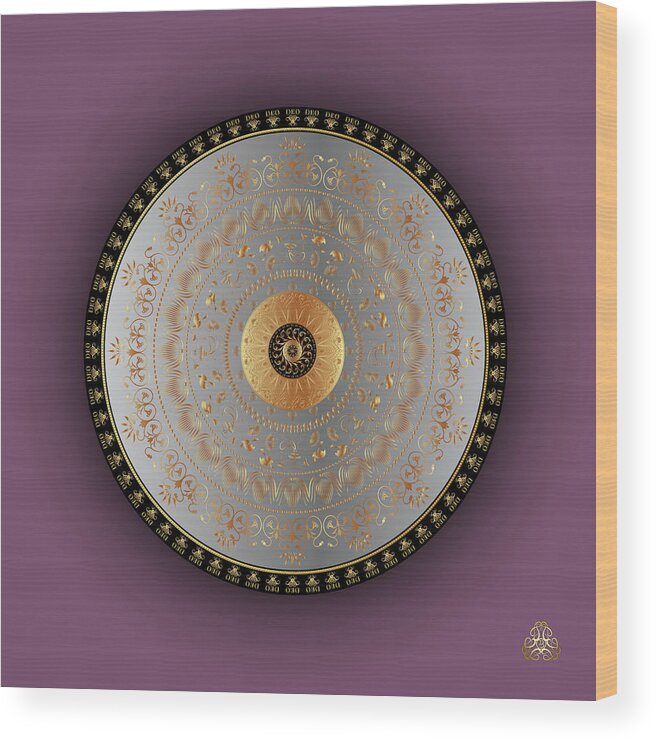 Mandala Wood Print featuring the digital art Kuklos No 4348 by Alan Bennington