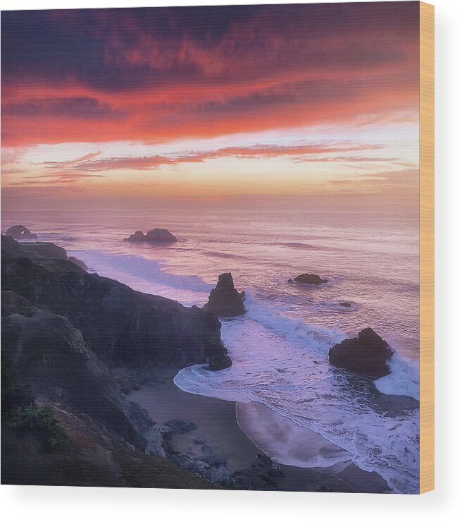  Wood Print featuring the photograph Lands End Magic by Louis Raphael