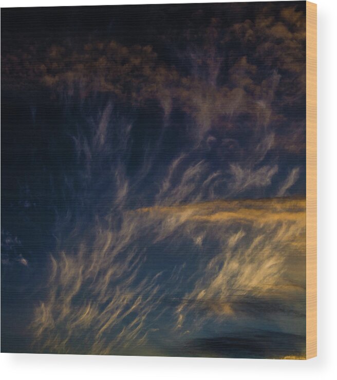Sky Wood Print featuring the photograph Le Ciel Du Medoc # 06 by Jorg Becker