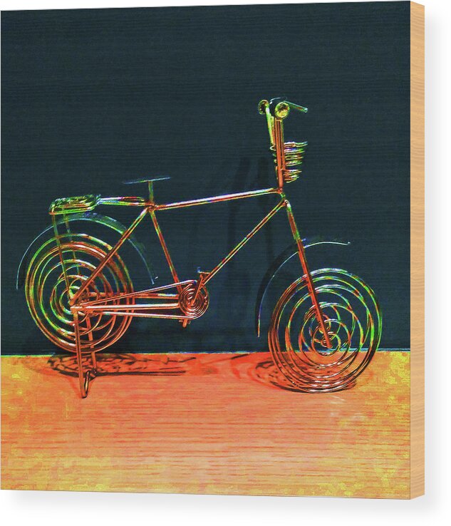 Black Wood Print featuring the photograph Portrait of a Bicycle by Andrew Lawrence