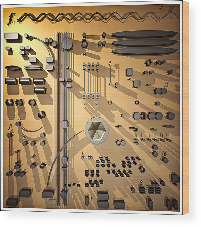 Digital Wood Print featuring the digital art Lo-Fi by Andrei SKY
