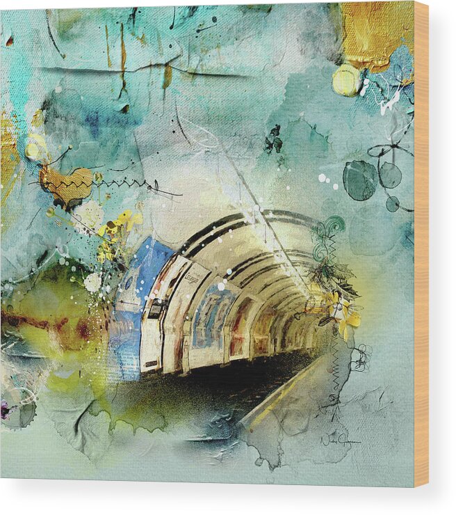 London Wood Print featuring the mixed media Looking For the Light by Nicky Jameson