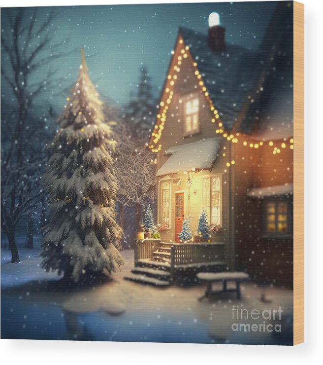 Snow Wood Print featuring the mixed media Looks Inviting by Jay Schankman