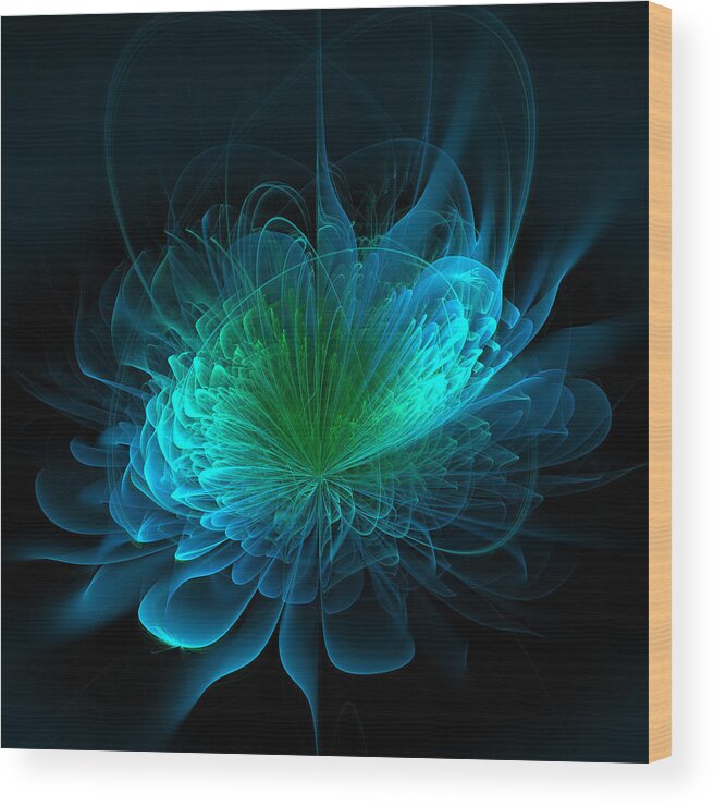  Wood Print featuring the digital art The Rose #3 by Mary Ann Benoit