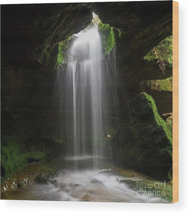 Water Wood Print featuring the photograph Meghalaya old shower by Depika Ralte