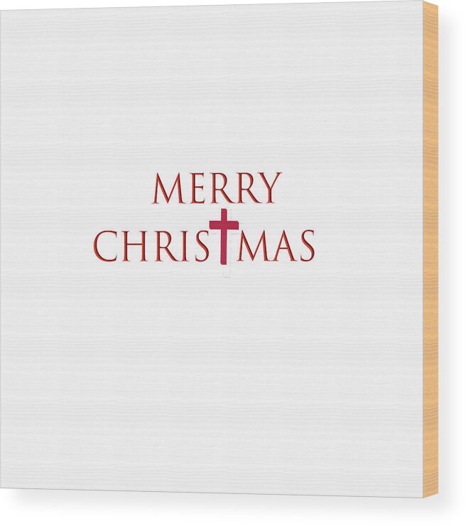 Merry Christmas Wood Print featuring the digital art Merry Christmas 2 by Joe Lach