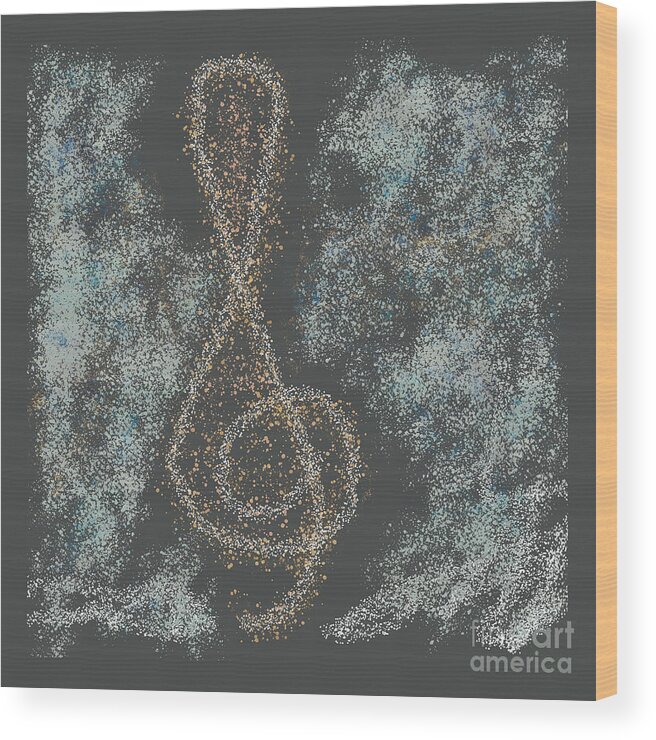 Music Wood Print featuring the digital art Music soothes the soul by Bentley Davis