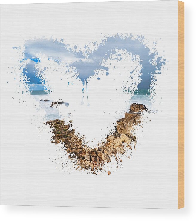 Beach Scene Wood Print featuring the photograph My Heart is in Cascais by Portia Olaughlin