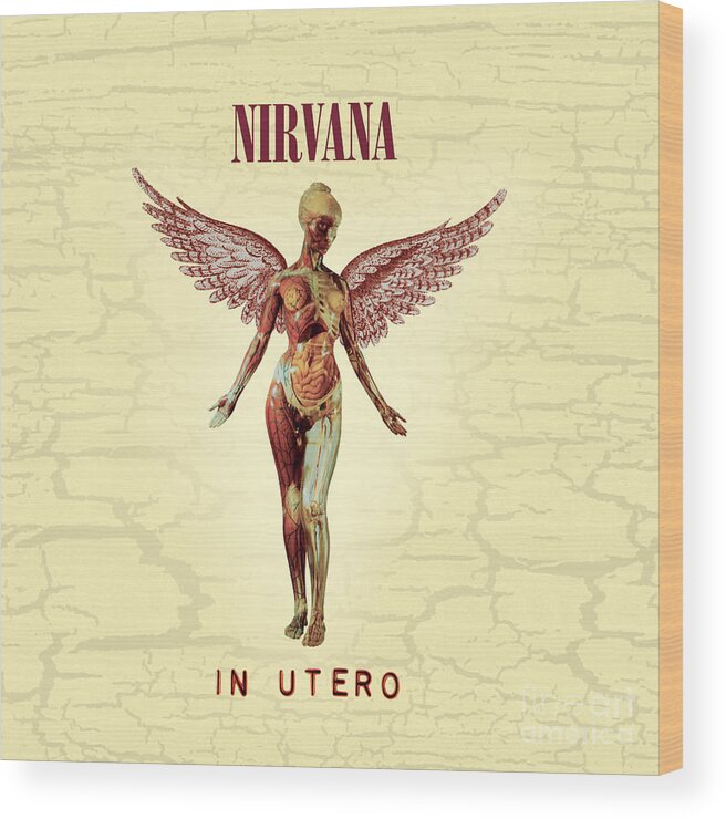 Nirvana Wood Print featuring the photograph Nirvana Utero album cover by Action