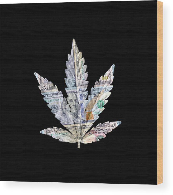 Cannabis Leaf Wood Print featuring the photograph No.1 The Grass Is Always Greener by Luke Moore