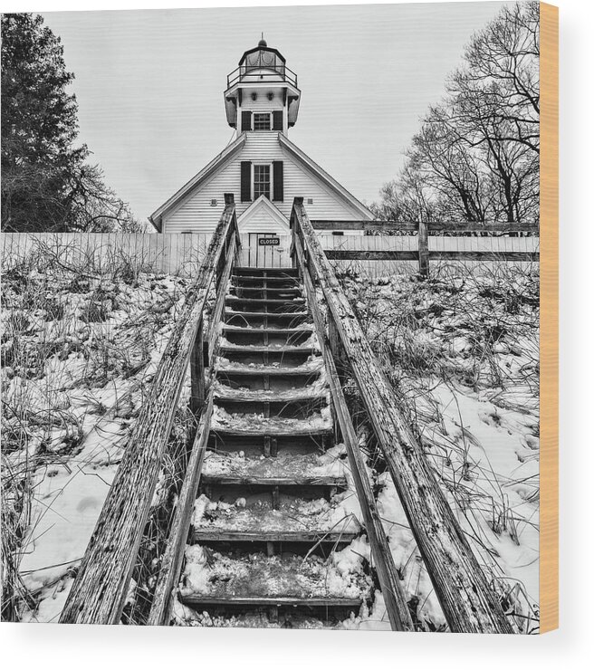 Lighthouse Wood Print featuring the photograph Mission Point Lighthouse by Joe Holley
