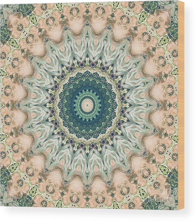 Mandala Wood Print featuring the digital art Ornate Mandala Three by Phil Perkins